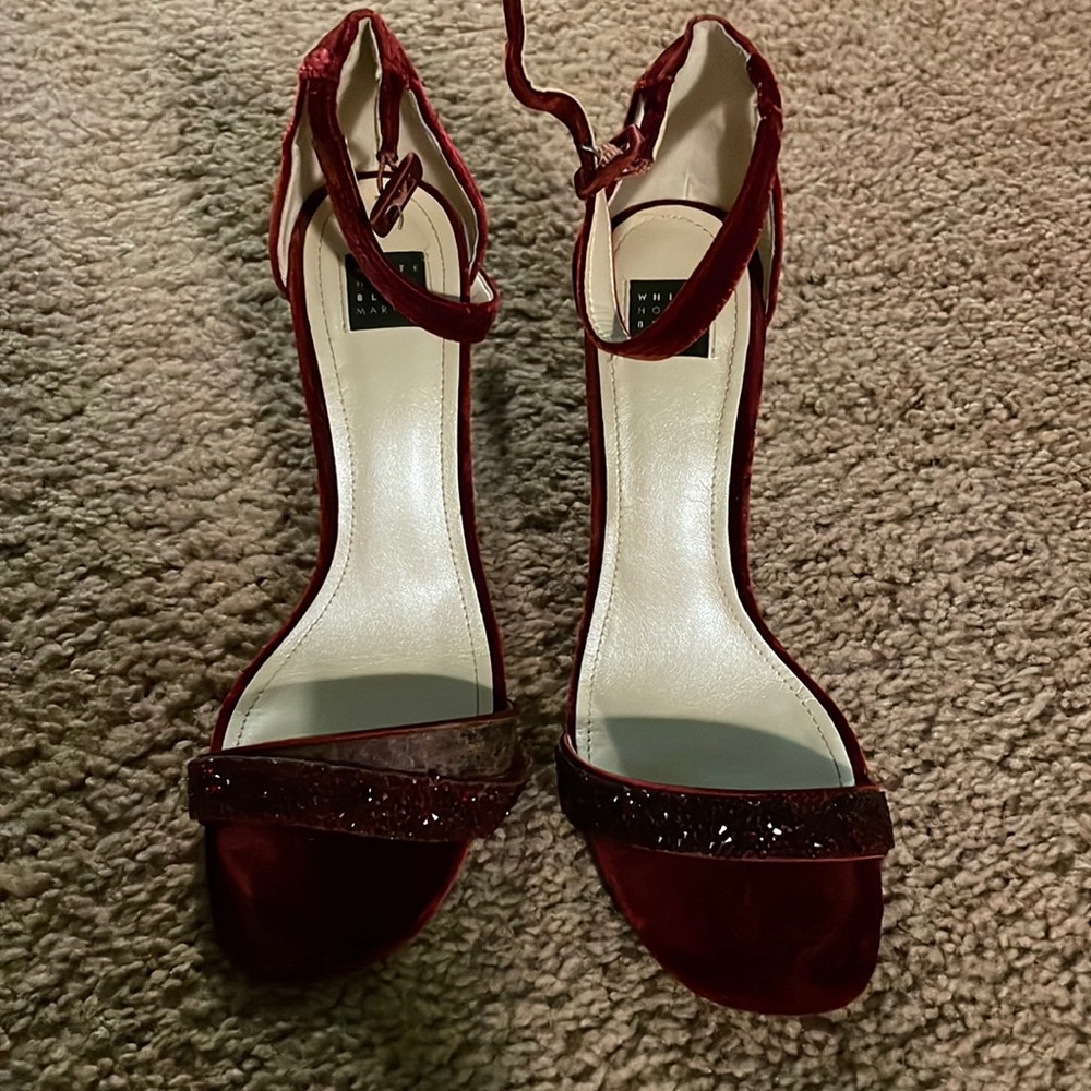 Burgandry Velvet , Size 7 1/2 Heels from White House Black Market